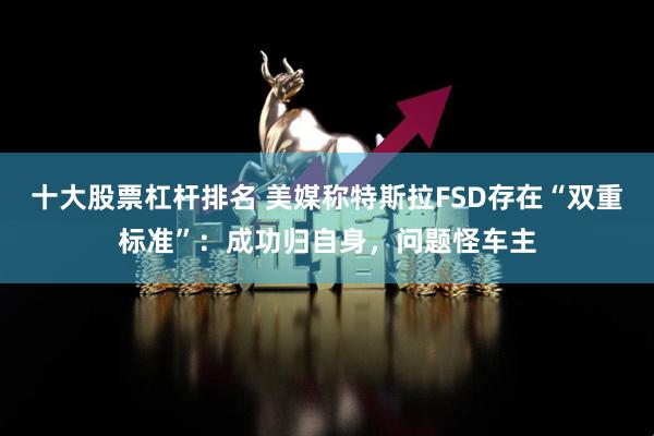 十大股票杠杆排名 美媒称特斯拉FSD存在“双重标准”：成功归自身，问题怪车主